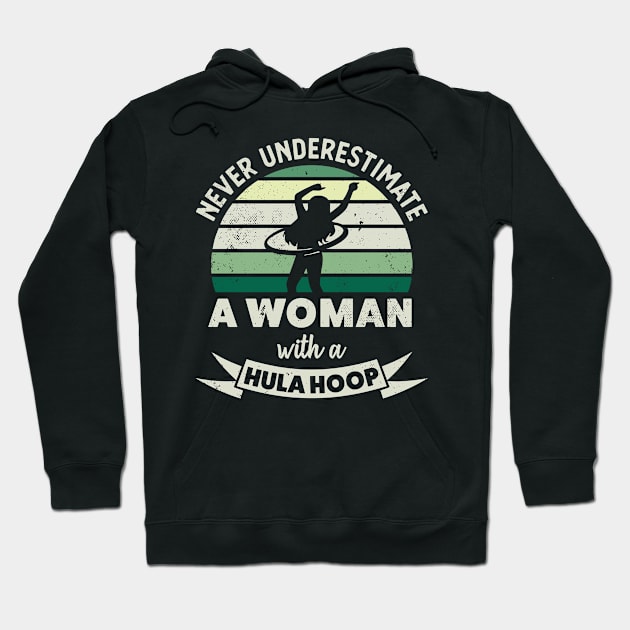 Woman with a Hula Hoop Funny hooping Gifts Mom Hoodie by qwertydesigns